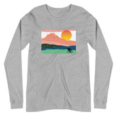 Mountain Sunset Cyclist Unisex Longsleeve Tee
